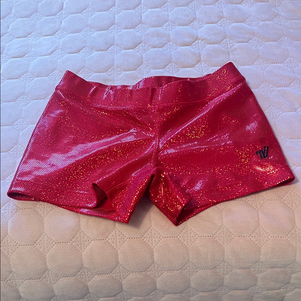 Varsity Shimmering Red Athletic Shorts
